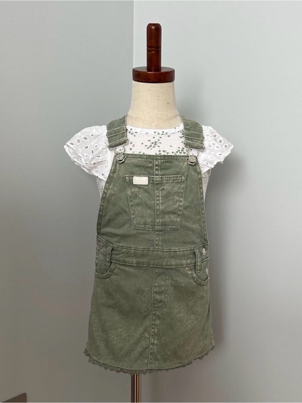 7 FOR ALL MANKIND TODDLER GIRL OVERALL DRESS WITH TOP
